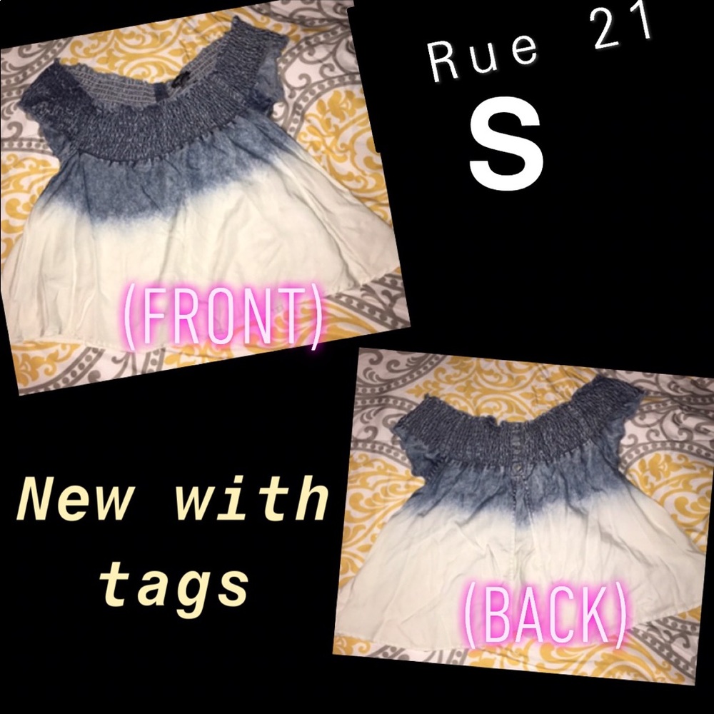 Ombré off-the-shoulder top